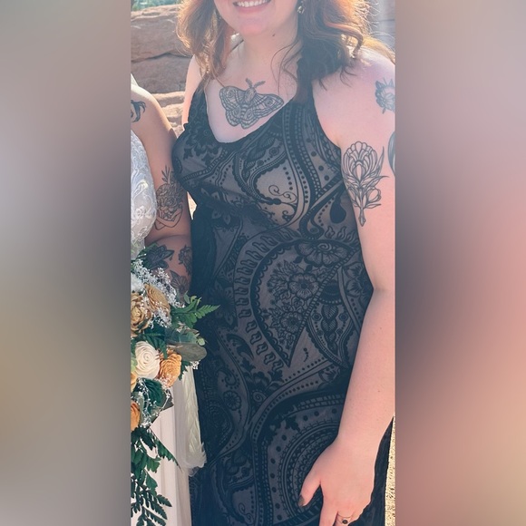 Plus Formal Floral Print Cami Dress - Picture 4 of 4